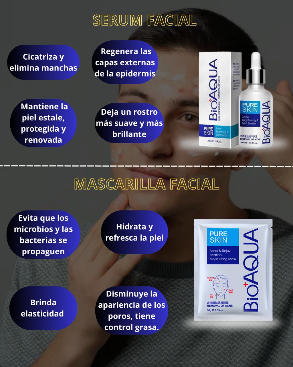 KIT BIOAQUA ANTI ACNE